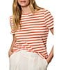 Sanctuary Perfect Textured Stripe Print Crew Neck Short Sleeve Tee - Image 1