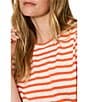 Sanctuary Perfect Textured Stripe Print Crew Neck Short Sleeve Tee - Image 4