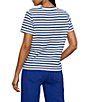 Sanctuary Perfect Textured Stripe Print Crew Neck Short Sleeve Tee - Image 2