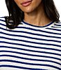 Sanctuary Perfect Textured Stripe Print Crew Neck Short Sleeve Tee - Image 3