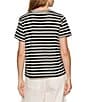 Sanctuary Perfect Textured Stripe Print Crew Neck Short Sleeve Tee - Image 2