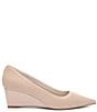 Color:Flax - Image 2 - Perky Fabric Wedge Pumps