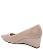 Color:Flax - Image 3 - Perky Fabric Wedge Pumps