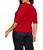 Sanctuary Plus Size Dolce Notch V-Neck 3/4 Sleeve Knit Top - Image 2