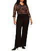 Sanctuary Plus Size Fitted Mesh Paisley Print Spread Collar Long Sleeve Button Down Top - Image 3