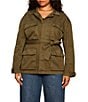 Sanctuary Plus Size Reissue Collared Long Sleeve Button Front Belted Field Jacket - Image 2