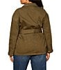Sanctuary Plus Size Reissue Collared Long Sleeve Button Front Belted Field Jacket - Image 3