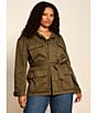 Sanctuary Plus Size Reissue Collared Long Sleeve Button Front Belted Field Jacket - Image 5