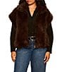 Sanctuary Plus Size Silky Faux Fur Collared Sleeveless Vest - Image 6