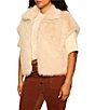 Sanctuary Plus Size Silky Faux Fur Collared Sleeveless Vest - Image 3