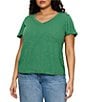 Sanctuary Plus Size Soft V-Neck Short Sleeve Tee - Image 1