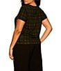 Sanctuary Plus Size The Perfect Tee Plaid Printed Crew Neck Short Sleeve Top - Image 2