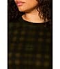Sanctuary Plus Size The Perfect Tee Plaid Printed Crew Neck Short Sleeve Top - Image 3