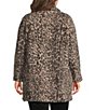 Sanctuary Plus Size Upside Leopard Print Spread Collar Long Sleeve Button Front Faux Fur Jacket - Image 2