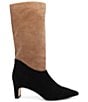 Color:Black - Image 2 - Praise Leather And Suede Slouch Boots