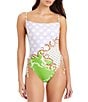 Sanctuary Pretty In Provence Square Neck Side Shirred One Piece Swimsuit - Image 1