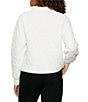 Sanctuary Quilted Textured Knit Button Neck Long Sleeve Popover Top, Color:Chalk - Image 2