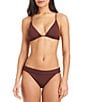 Sanctuary Refresh Rib Solid Tunnel Triangle Swim Top & Refresh Rib Solid Banded Waist Hipster Swim Bottom - Image 1