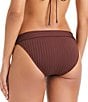 Sanctuary Refresh Rib Solid Tunnel Triangle Swim Top & Refresh Rib Solid Banded Waist Hipster Swim Bottom - Image 3