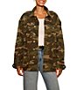 Sanctuary Reissue Camo Point Collared Long Sleeve Button Front Belted Field Jacket - Image 1