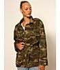 Sanctuary Reissue Camo Point Collared Long Sleeve Button Front Belted Field Jacket - Image 5