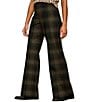 Sanctuary Relay Ponte Plaid Printed Wide Leg Pull-On Pants - Image 3
