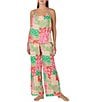 Sanctuary Sleeveless Round Neck Woven Patchwork Floral Print Long Pajama Set - Image 1