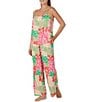 Sanctuary Sleeveless Round Neck Woven Patchwork Floral Print Long Pajama Set - Image 3