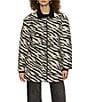 Sanctuary Soiree Zebra Print Collared Long Sleeve Barn Jacket, Color:Striking Zebra - Image 2