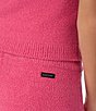 Sanctuary Solid Sweater Knit Sleeveless Tank & Lounge Coordinating Pant Set, Color:Hot Pink - Image 5