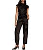 Sanctuary Sphere Satin Mid Rise Tapered Ankle Pants - Image 4