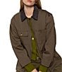 Sanctuary Spread Corduroy Collar Long Sleeve Barn Jacket, Color:Burnt Olive - Image 1