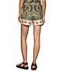 Sanctuary Spring Breaker Art Deco Border Print High Rise Coordinating Shorts, Color:Mezzo Sage - Image 2