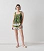 Sanctuary Spring Breaker Art Deco Border Print High Rise Coordinating Shorts, Color:Mezzo Sage - Image 6