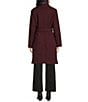 Sanctuary Stand Collar Detachable Scarf Stand Collar Belted Button Front Walker Coat, Color:Crimson - Image 4