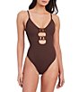 Sanctuary Stay Connected Front Cut-Out One Piece Swimsuit - Image 1
