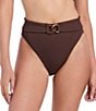 Sanctuary Stay Connected Solid Texture High Waist Swim Bottom - Image 1