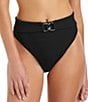 Sanctuary Stay Connected Solid Texture High Waist Swim Bottom - Image 4