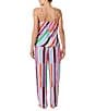 Sanctuary Stripe Print Sleeveless Round Neck Woven Pajama Set, Color:976 Multi Stripe - Image 2