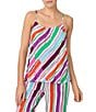 Sanctuary Stripe Print Sleeveless Round Neck Woven Pajama Set, Color:976 Multi Stripe - Image 4