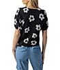 Color:Flower Pop - Image 2 - Sunny Days Crew Neck Short Sleeve Sweater Top
