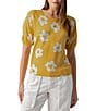 Color:Golden Sand - Image 1 - Sunny Days Crew Neck Short Sleeve Sweater Top