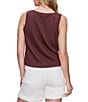Sanctuary Textured Knit V-Neck Sleeveless Button Tie-Front Shell Top, Color:Mesa - Image 2
