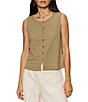 Sanctuary Textured Vacation Crew Neck Sleeveless Shell Top - Image 4