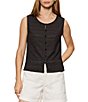 Sanctuary Textured Vacation Crew Neck Sleeveless Shell Top - Image 1