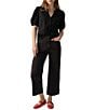 Sanctuary The Marine Comfort Stretch Cropped Wide Leg Jeans, Color:Obsidian - Image 3