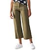 Color:Burnt Olive - Image 1 - The Marine Mid Rise Wide Leg Cropped Pant