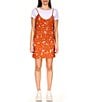 Color:Earth Bloom - Image 1 - The Perfect Slip Floral Print V-Neck Sleeveless Mini Dress