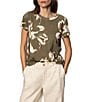 Sanctuary The Perfect Tee Floral Print Crew Neck Short Sleeve Top, Color:Flora - Image 1