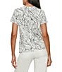 Sanctuary The Perfect Tee Line Print Crew Neck Short Sleeve Tee, Color:Blacklines - Image 3